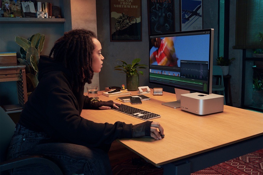 Der Mac Studio bietet wegweisende Leistung und umfangreiche Anschlussmöglichkeiten, um eine Vielzahl kreativer Workflows zu unterstützen
