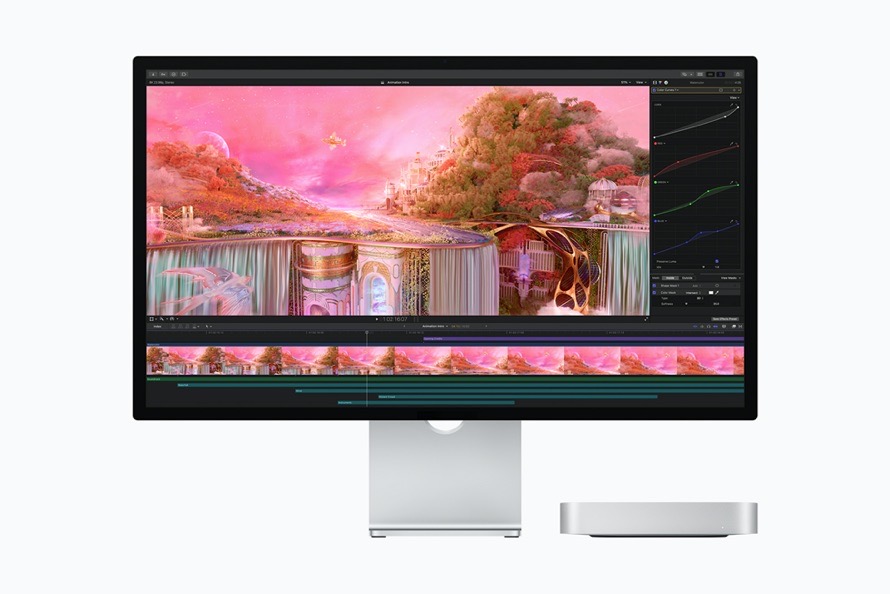 Das Studio Display passt hervorragend zu jedem Mac, einschließlich MacBook Pro, MacBook Air und Mac mini