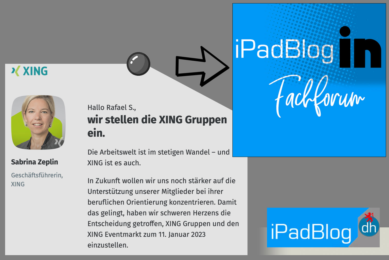 Neue LinkedIn Gruppe statt XING Gruppe – Beitrag vom 13. AUgust 2022.